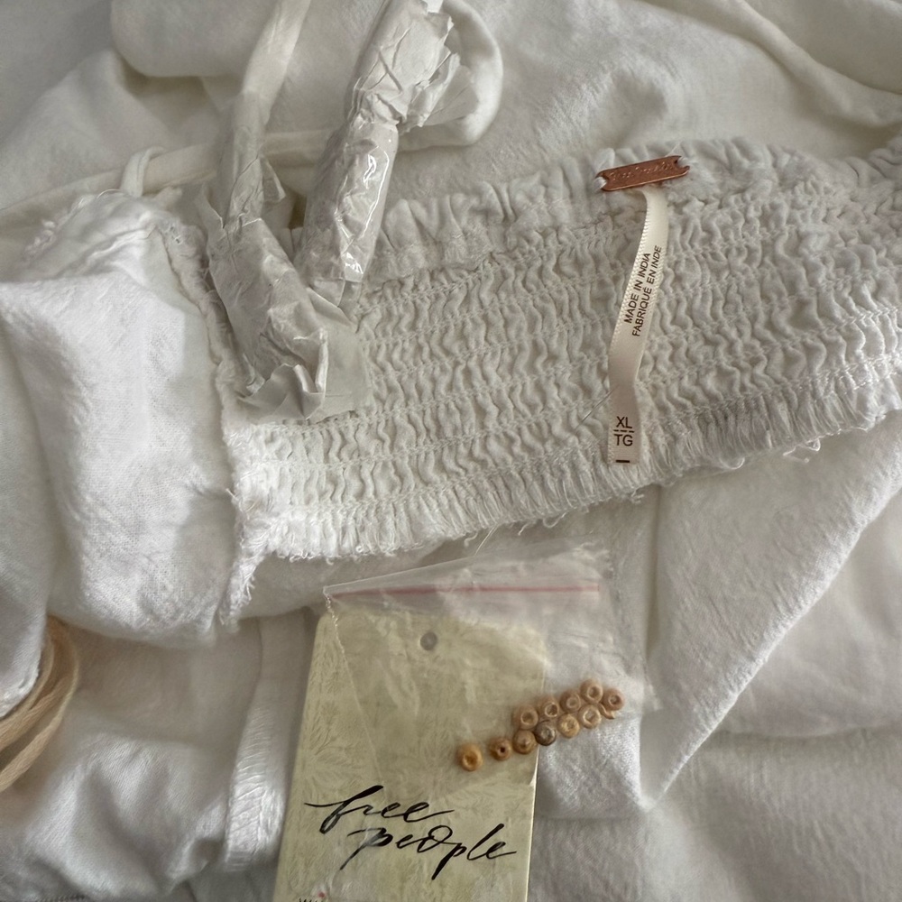 Free People Womens Lovey Maxi White Dress Size XL - Picture 12 of 13